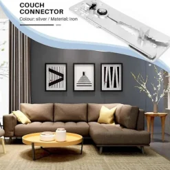 Soffor>2-pack sektionssoffkoppling, metall sektionssoffamöbelkoppling sektionskopplingar för glidande soffa