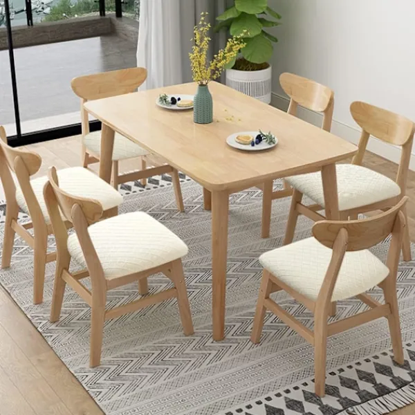 Matgrupper>6-pack Stretch Jacquard Stolskyddsöverdrag, Avtagbara och Tvättsbara