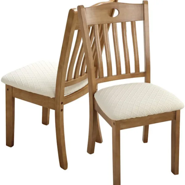 Matgrupper>6-pack Stretch Jacquard Stolsöverdrag, Avtagbara och Tvättbara