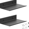 Hyllor>2-pack Svarta Flytande Metallhyllor 20cm med Monteringsdetaljer [JSR]