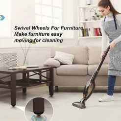 Småbord>4-pack 1-tums självhäftande hjul för möbler, lågprofiliga svängbara hjul för små apparater och förvaringslådor