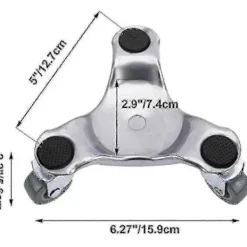 Pallar>4-pack 6-tums Tri-dolly-set i stål för att flytta möbler och apparater, 100 kg lastkapacitet