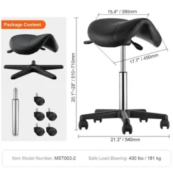 DUOKU Kontorsmöbler>Pall - - MST003-2 - PU-läder - Höj- och sänkbar - Kapacitet 181 kg