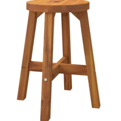 vidaXL Pallar>Pall brun 38x38x45 cm rund massivt akaciaträ