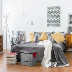 Northix Pallar>Pall med förvaring 2 lådor