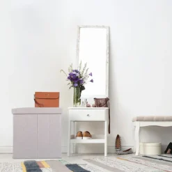 B2X Pallar>Pall med förvaringsutrymme beige