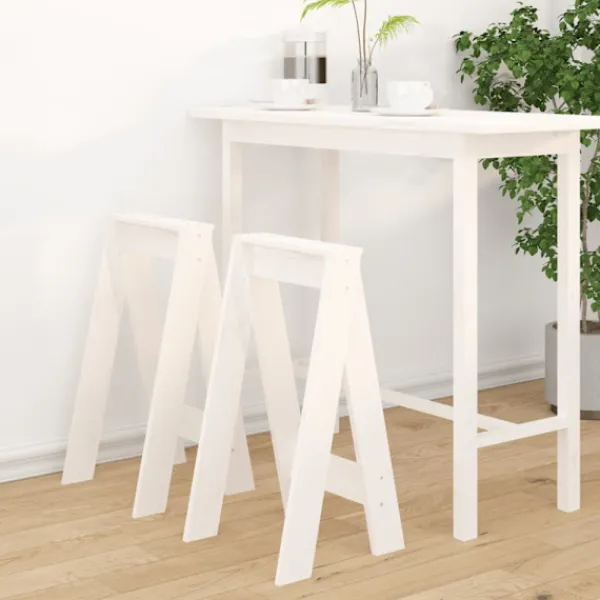 vidaXL Pallar>Pallar 2 st vit 40x40x75 cm massiv furu