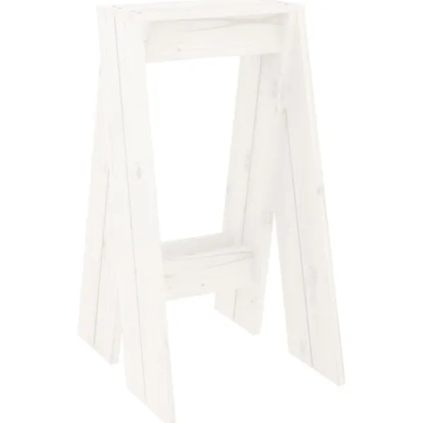 vidaXL Pallar>Pallar 2 st vit 40x40x75 cm massiv furu