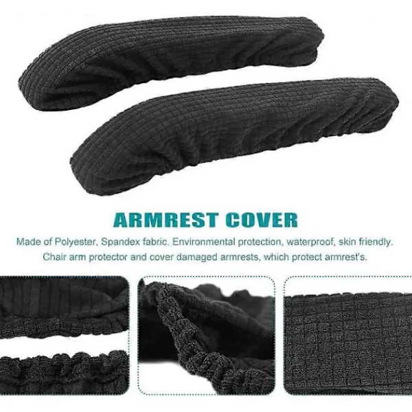 DAO Stolar>Par Avtagbara Armstödsskydd för Kontorsstol Elastiskt Tvättbart Vattentätt Tyg för Kontorsstols Armstöd [DB]