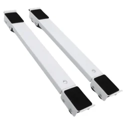 Balkongmöbler>2PCS Utbyggbar apparatvals med 300 kg möbelflyttningsvalsfäste Retraktil justerbar bas med vitt svart hjul