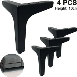 Soffbord>Piao 4-pack metallmöbel sofaben, moderna stil diy möbelfötter ersättning, triangelbord skåp skåp fötter tunga för byrå kaffe 10cm