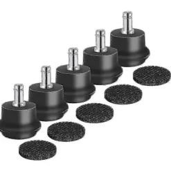 Stolar>{PL}5 st Glidfötter Ersättning Kontorsstol Eller Pall Vridbara Hjul Till Fasta Stationära Hjul, Av f74