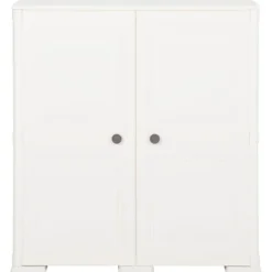 vidaXL Skåp>Plastskåp 79x43x85,5 cm träimitation kaninvit
