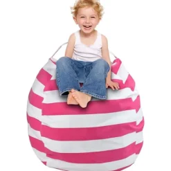 Sittsäckar>Plyschförvaring, barnrumsförvaring, pufföverdrag, förvaringsväska, fotpall, sittdyna, mjuk, mångsidig och bekväm barnförvaring 2