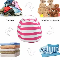 Sittsäckar>Plyschförvaring, barnrumsförvaring, pufföverdrag, förvaringsväska, fotpall, sittdyna, mjuk, mångsidig och bekväm barnförvaring 2