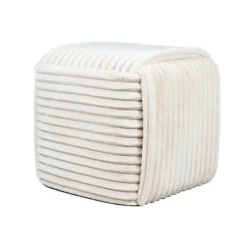 Mondex Since 1986 Sittpuffar>Puf WIKI 43x43x38 cm - Kremfärgad, Modern och Elegant Sittmöbel