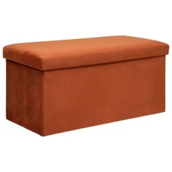 ATMOSPHERA CRÉATEUR D'INTÉRIEUR Sittpuffar>Puff fällbar dubbel "Lilou" i sammet 76x38cm amber - Atmosphera inredningsdesigner