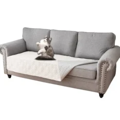 QELUS Soffor>Sofföverdrag 100% Vattentät, Halkfri, Soffskydd, Täcke för Hundar och Katter - , 76x177cm