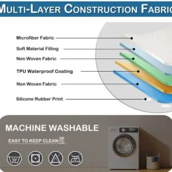 QELUS Soffor>Sofföverdrag 100% Vattentät, Halkfri, Soffskydd, Täcke för Hundar och Katter - , 76x177cm
