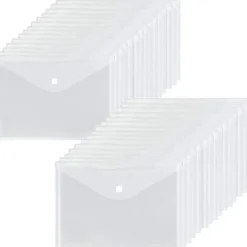 Kontorsmöbler>QU/A5 Plastfickor Transparenta - 24 Fack Polypropylen Dokumentmapp Gåva