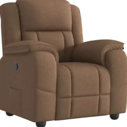 vidaXL Fåtöljer>Reclinerfåtölj brun tyg