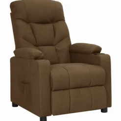 vidaXL Fåtöljer>Reclinerfåtölj brun tyg