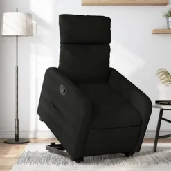 vidaXL Fåtöljer>Reclinerfåtölj med uppresningshjälp svart tyg