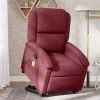 vidaXL Fåtöljer>Reclinerfåtölj med uppresningshjälp vinröd tyg