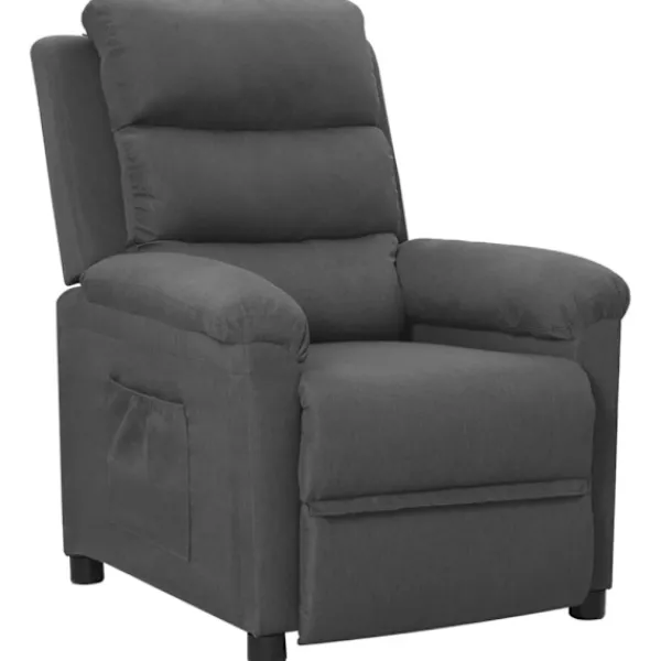 vidaXL Fåtöljer>Reclinerfåtölj mörkgrå tyg