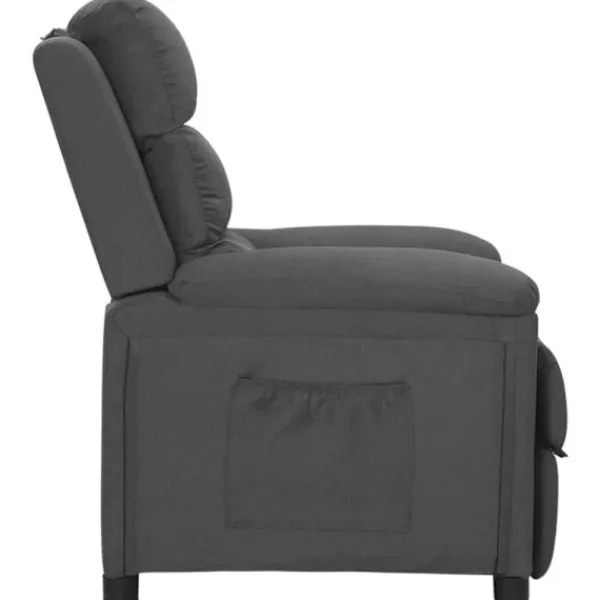 vidaXL Fåtöljer>Reclinerfåtölj mörkgrå tyg