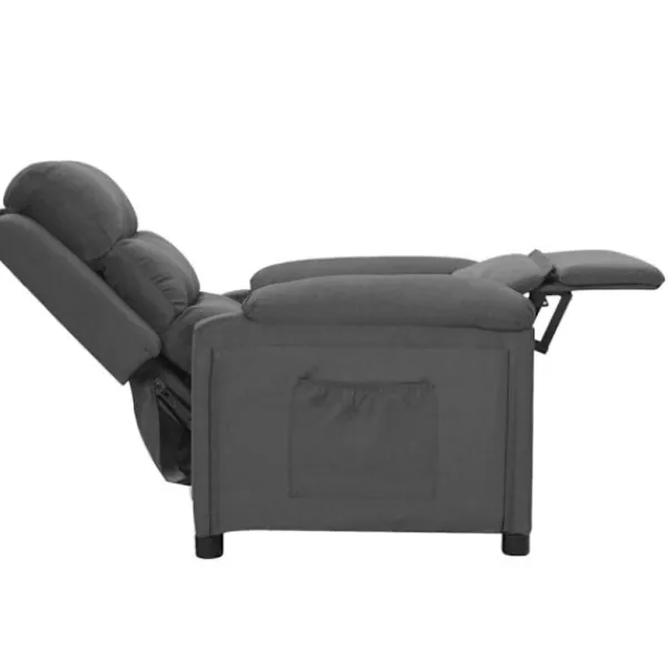 vidaXL Fåtöljer>Reclinerfåtölj mörkgrå tyg