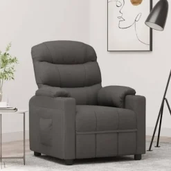 vidaXL Fåtöljer>Reclinerfåtölj mörkgrå tyg