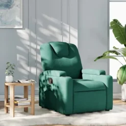 vidaXL Fåtöljer>Reclinerfåtölj mörkgrön tyg
