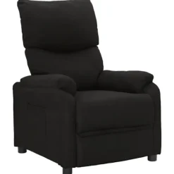 vidaXL Fåtöljer>Reclinerfåtölj svart tyg