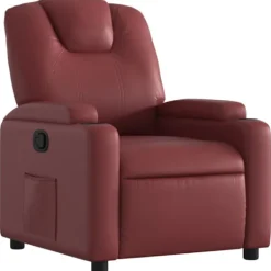 vidaXL Fåtöljer>Reclinerfåtölj vinröd konstläder