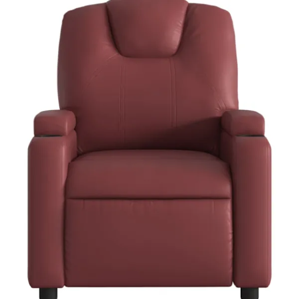 vidaXL Fåtöljer>Reclinerfåtölj vinröd konstläder