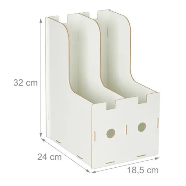 RELAXDAYS Kontorsmöbler>Dokumenthållare, 2 fack, A4-format, anteckningsböcker & mappar, kontor och skola, tidningsställ, MDF,