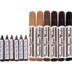 Kontorsmöbler>Reparationspenna för möbler och paneler - 12-pack flerfärgad