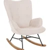 BellaFurn Fåtöljer>Rockstol - Relax Chair - Bekväm svängfunktion, lyxig design i ditt vardagsrum | Färg: grädde
