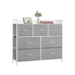 Rootz Living Byråer>Rootz 7 -lådan av lådor - Glåskåp - förvaringsskåp - Tygfronter - 28,5 x 98 x 85 cm - Maximerad lagringslösning