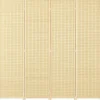 Rootz Living Kontorsmöbler>Rootz 4 -stycksrumsdelare - Sekretessskärm - Foldbar partition - Natural Bamboo - 180 cm x 180 cm - Enkel förvaring för vardagsrum, sovrum