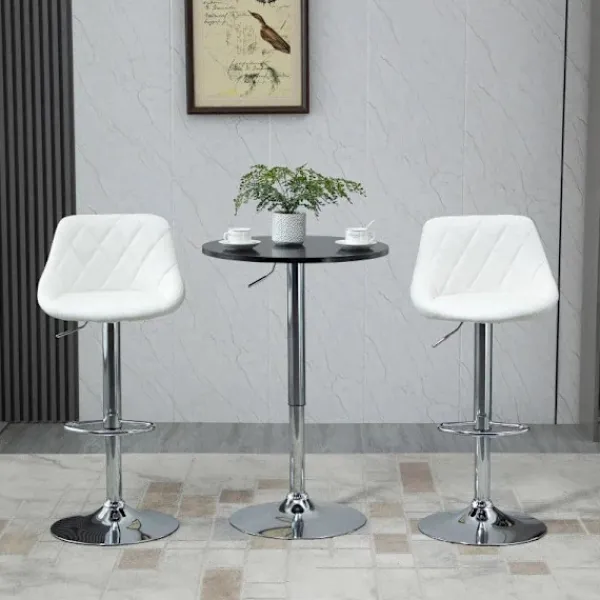 Rootz Living Småbord>Rootz Barbord - Modernt runt matbord - 360° vridbart bord - Bist