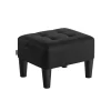 Rootz Living Pallar>Rootz Black Seat Pall - Ottoman - Footrest - Stöd 150 kg - 40 cm x 32 cm x 26 cm