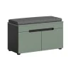 Rootz Living Balkongmöbler>Rootz -bänk med sittdyna - Entryway -sittplatser - Hallbänk - Förbättrad komfort - Grön - 80x45x37 cm