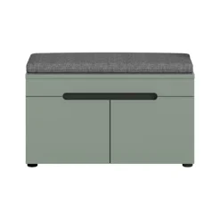 Rootz Living Balkongmöbler>Rootz -bänk med sittdyna - Entryway -sittplatser - Hallbänk - Förbättrad komfort - Grön - 80x45x37 cm