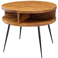 Rootz Living Småbord>Rootz bord Sheesham massivt trä - metall 60x45x60 cm bord vardag