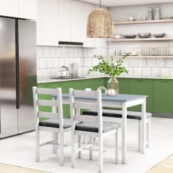 Rootz Living Matgrupper>Rootz 4-delat matbordsset - Matsalsmöbler - Platsbesparande matsalsset - Bekväma sittplatser - Enkelt underhåll - 108cm x 65cm x 75cm Bord - 92cm x 36 | Fyndiq