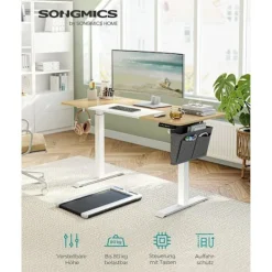 Rootz Living Kontorsmöbler>Rootz Elektriskt stående skrivbord - Justerbart skrivbord - Sit Stand Skrivbord - Spånskiva Stålstomme - 60cm x 140cm x (72-120)cm - Pastell Yellow-Ba | Fyndiq