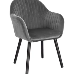 Rootz Living Fåtöljer>Rootz Ergonomic Matstol - Bekväma sittplatser - Snygga möbler - Sammetsklädd - Lätt att montera - Stöder upp till 120 kg - 81 cm x 40 cm x 42 cm