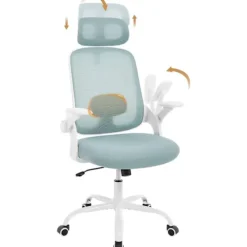 Rootz Living Kontorsmöbler>Rootz Ergonomic Office Chair - Lumbal Support - Justerbar skrivstol - Besättningsnät - 63,5 x 109,5-117,5 x 50 cm